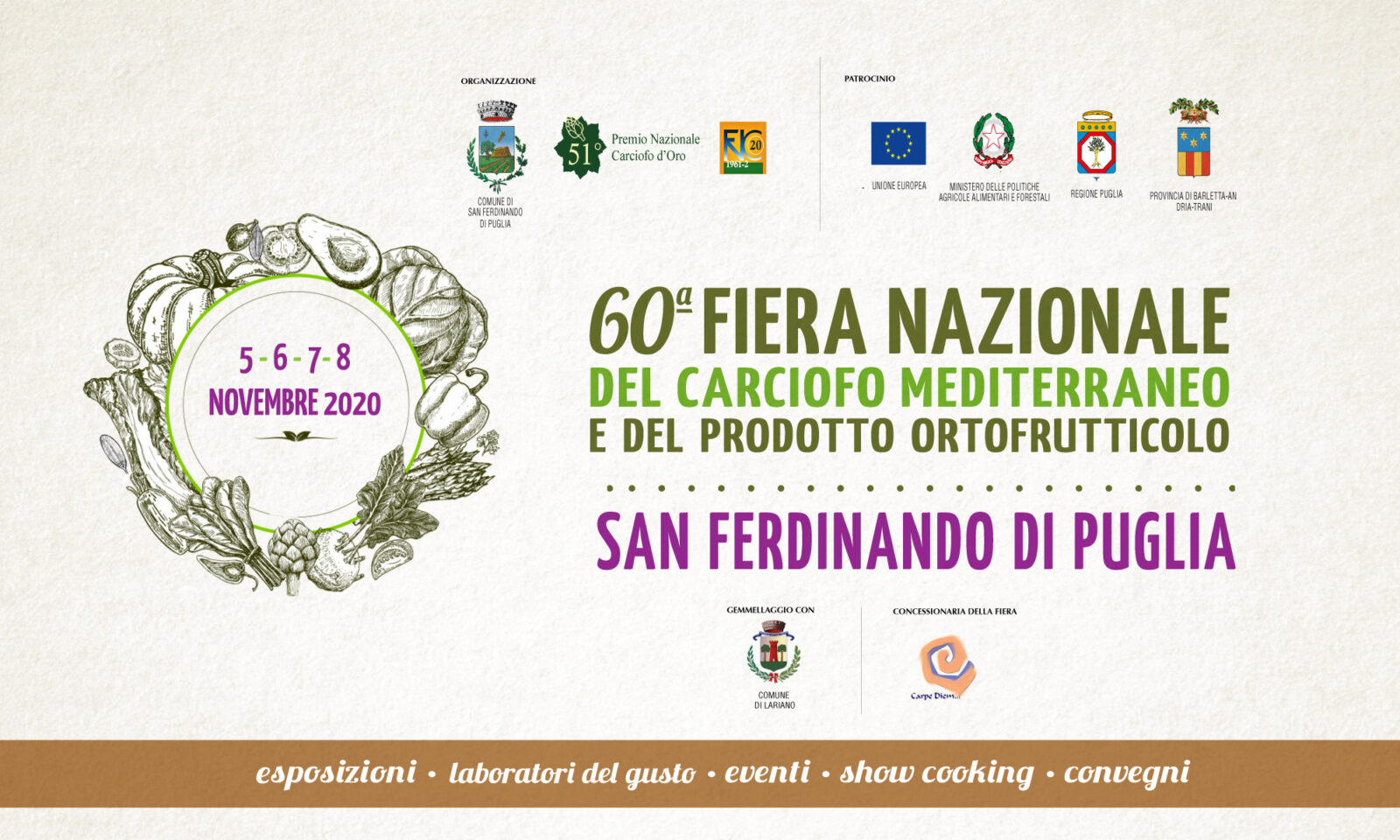 CONFERENZA STAMPA 60 ^ FIERA NAZIONALE DEL CARCIOFO MEDITERRANEO E DEL PRODOTTO ORTOFRUTTICOLO